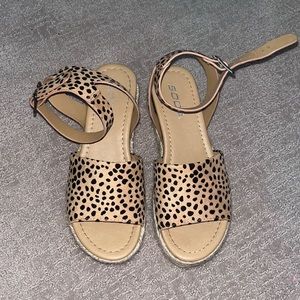 Cheetah Print Espadrilles Wedges